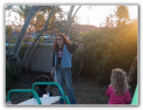 MJ in backyard